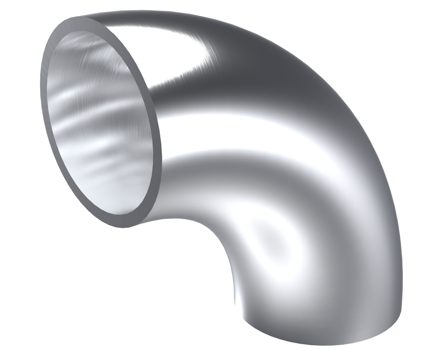 1.0" weldable 90° radius elbow without tangent (unflanged)