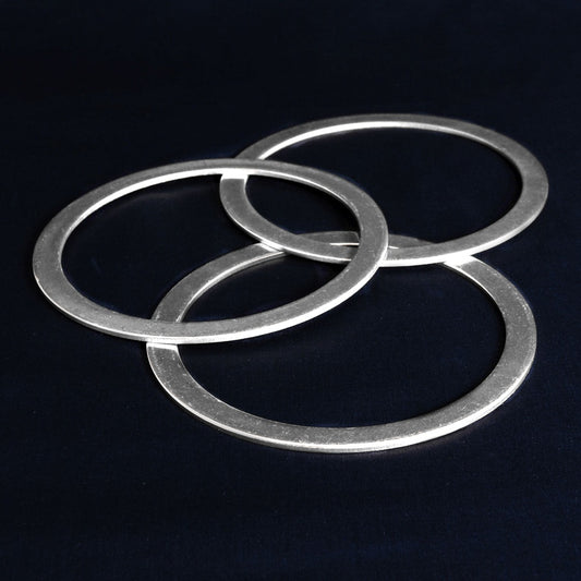 CF UHV annealed copper gaskets - silver plated