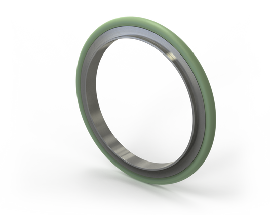 ISO stainless steel centring ring with Viton O-ring
