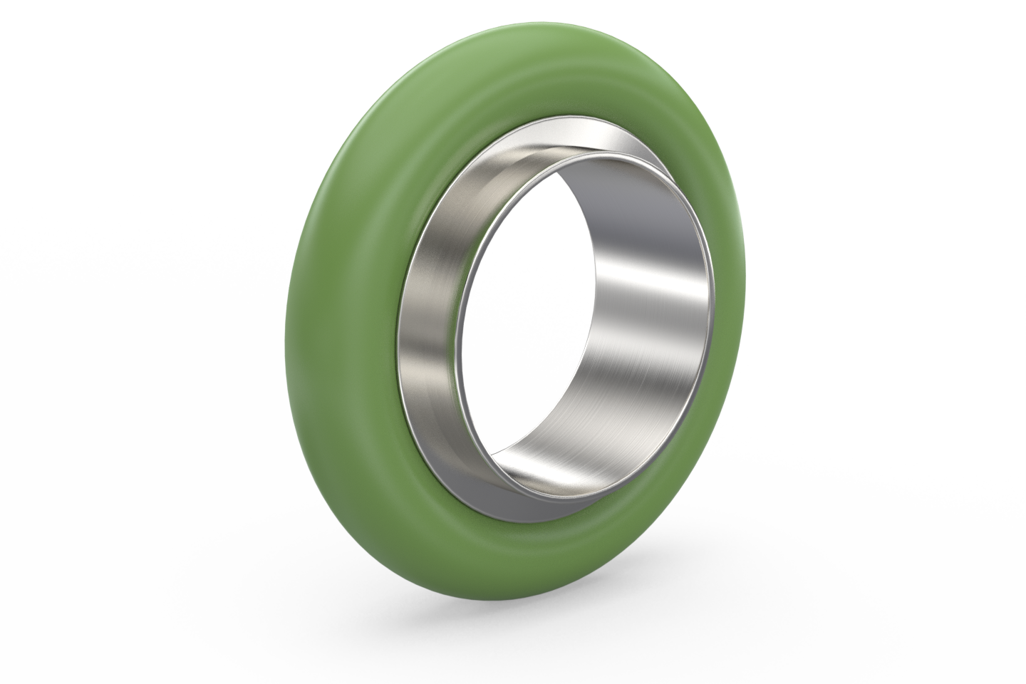 KF (NW) stainless steel centring ring with Viton O-ring