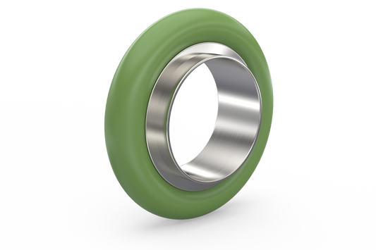 KF (NW) stainless steel centring ring with Viton O-ring