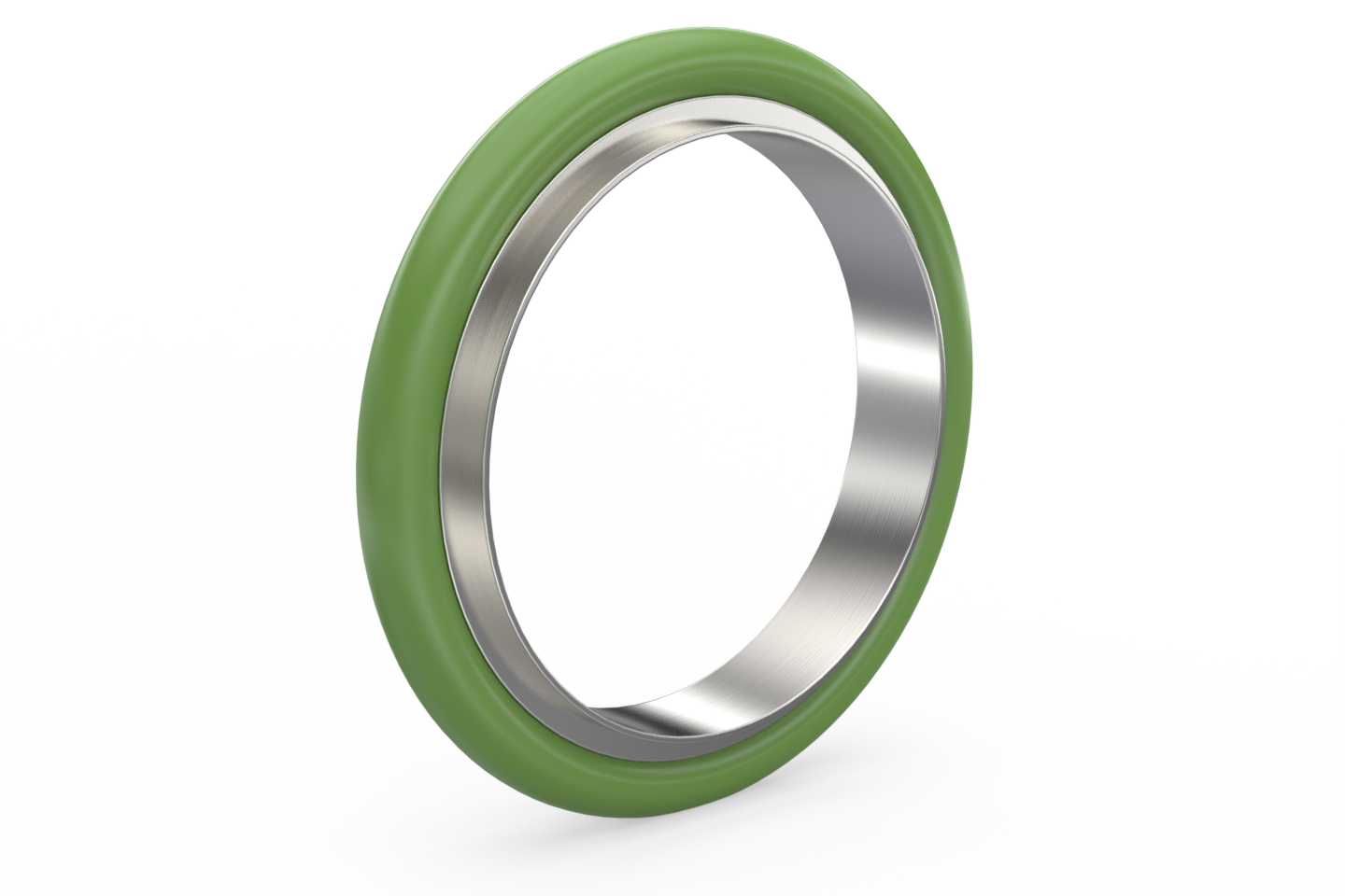 KF (NW) stainless steel centring ring with Viton O-ring