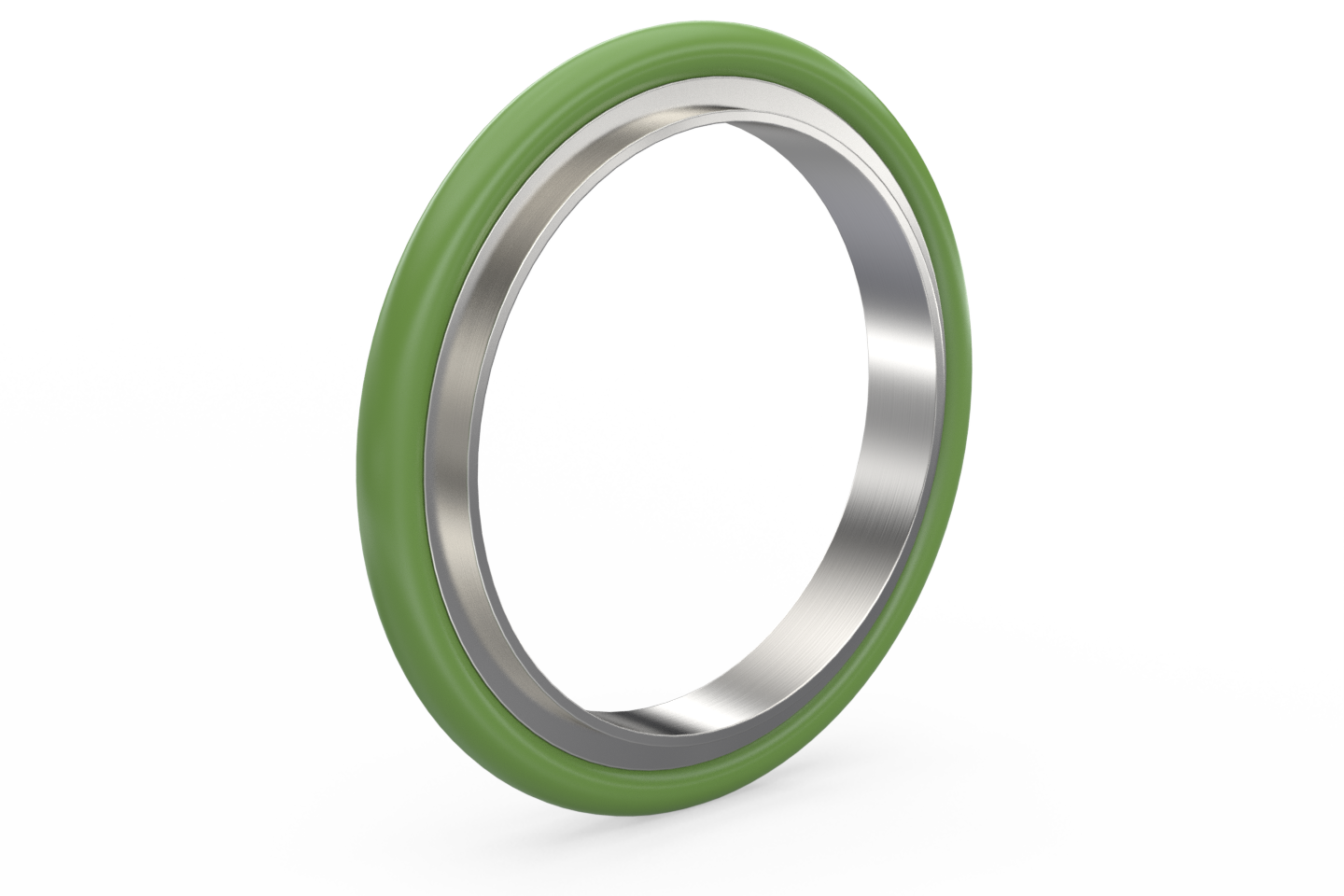 KF (NW) stainless steel centring ring with Viton O-ring